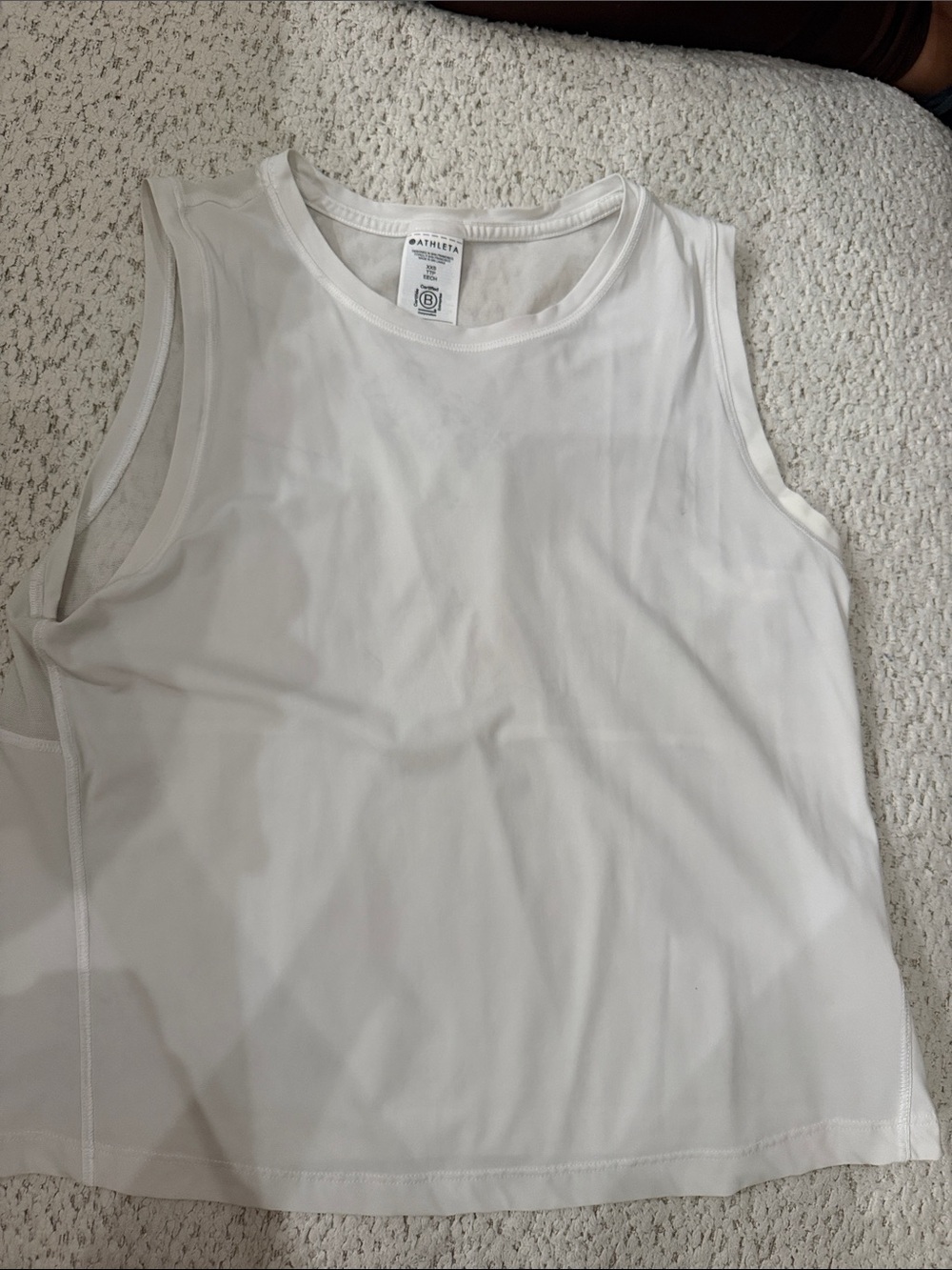 Athleta Women’s White Performance Sleeveless Tank Top
